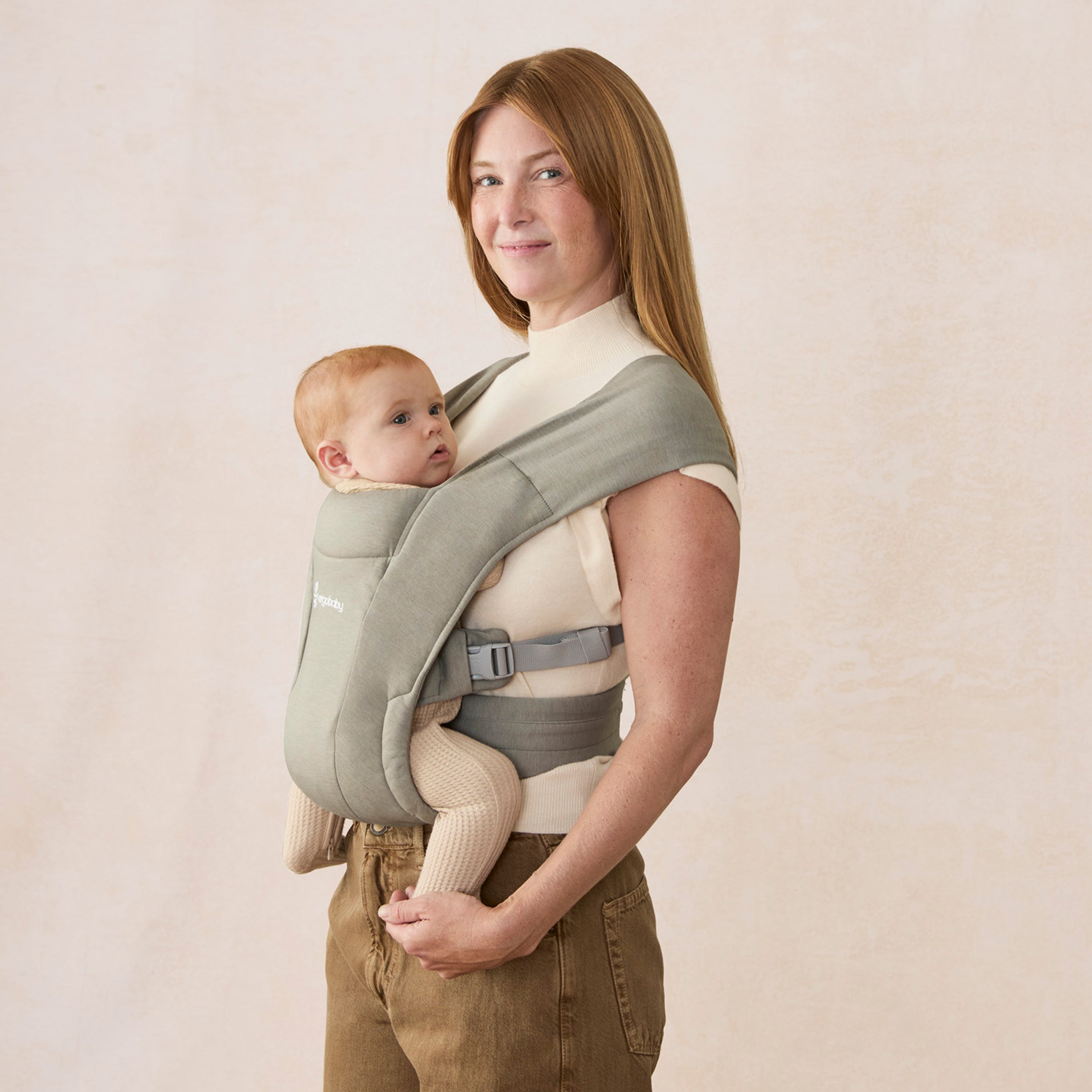 Soft Olive Embrace Newborn Carrier