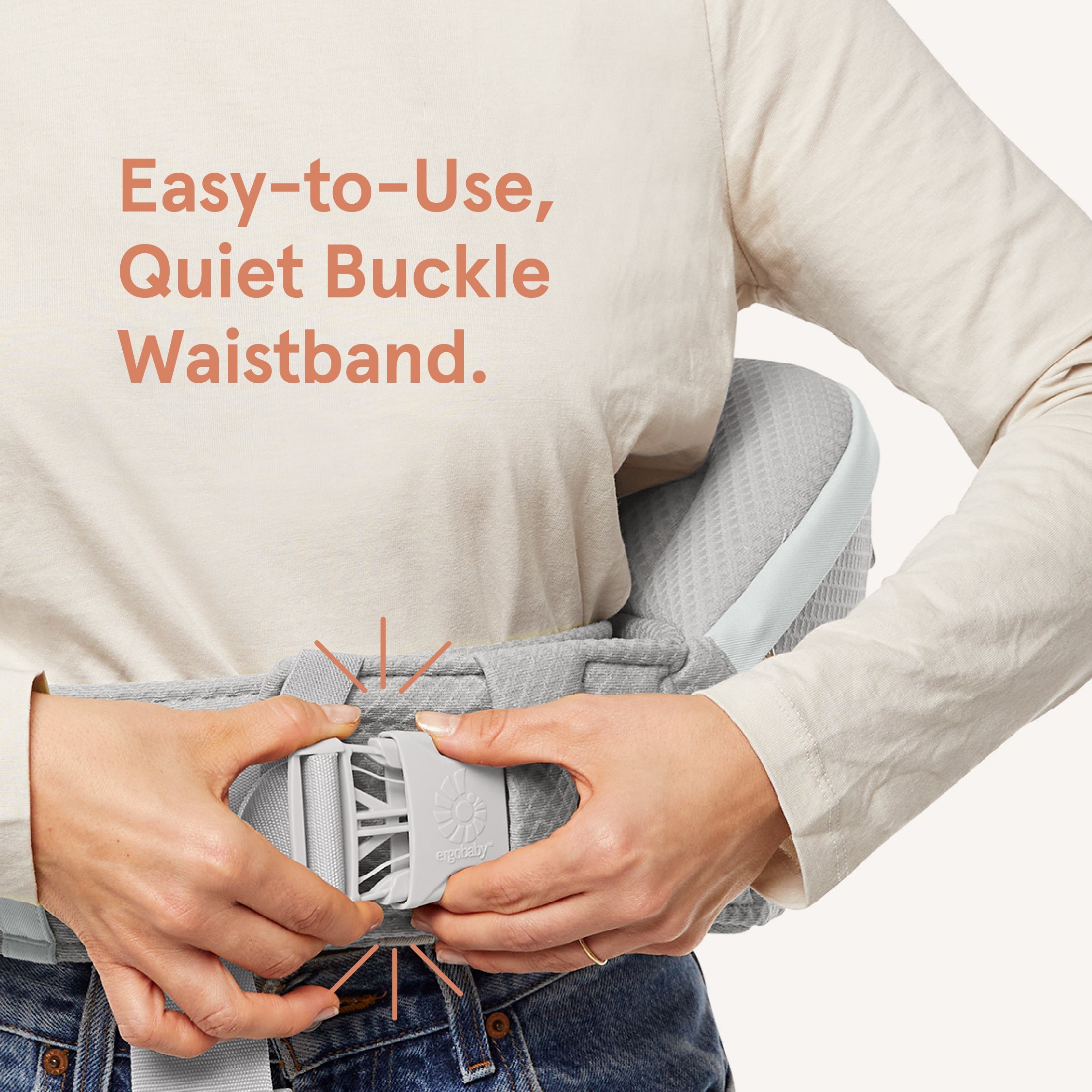 Pearl Grey Alta Hip Seat Baby Carrier