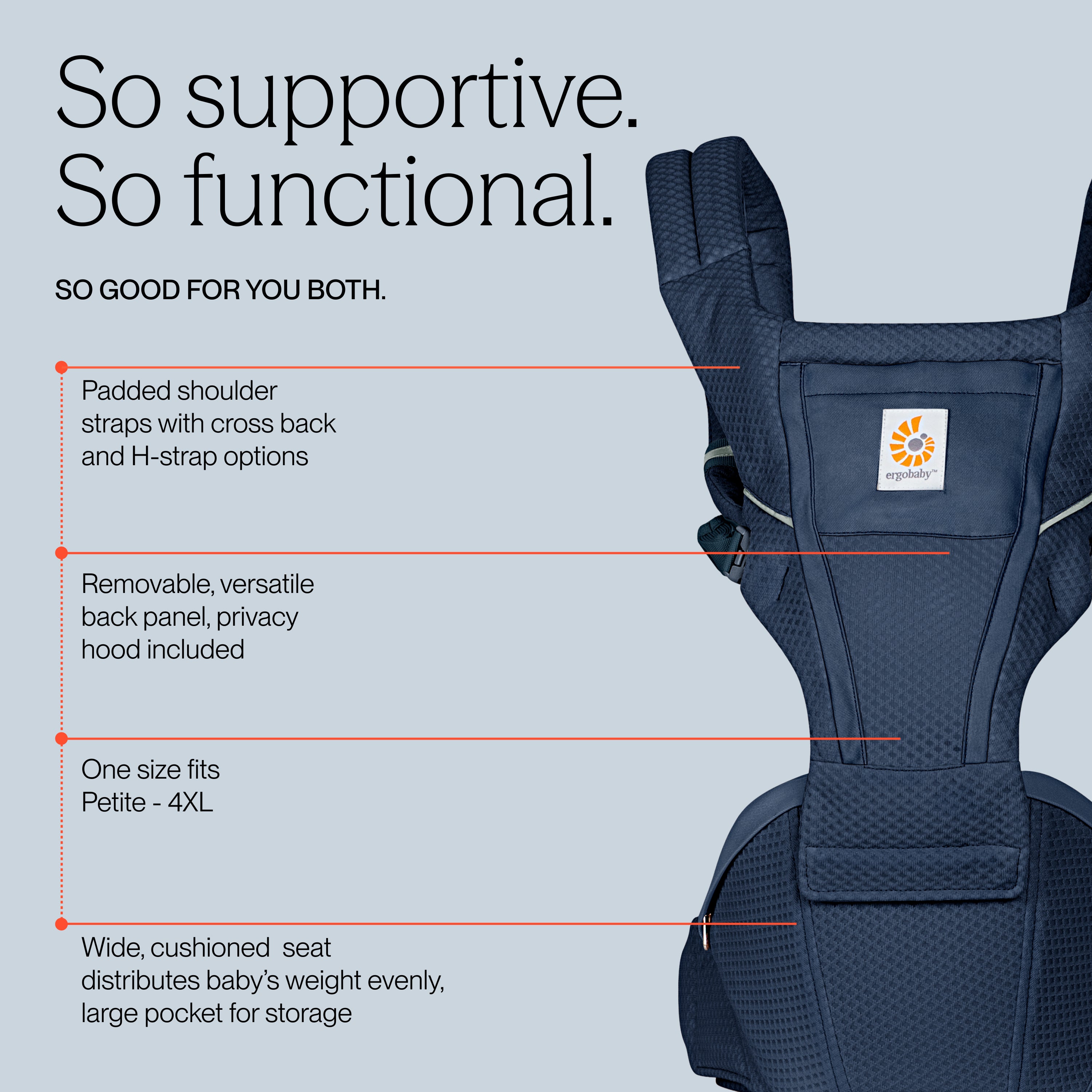 Midnight Blue Alta Hip Seat Baby Carrier