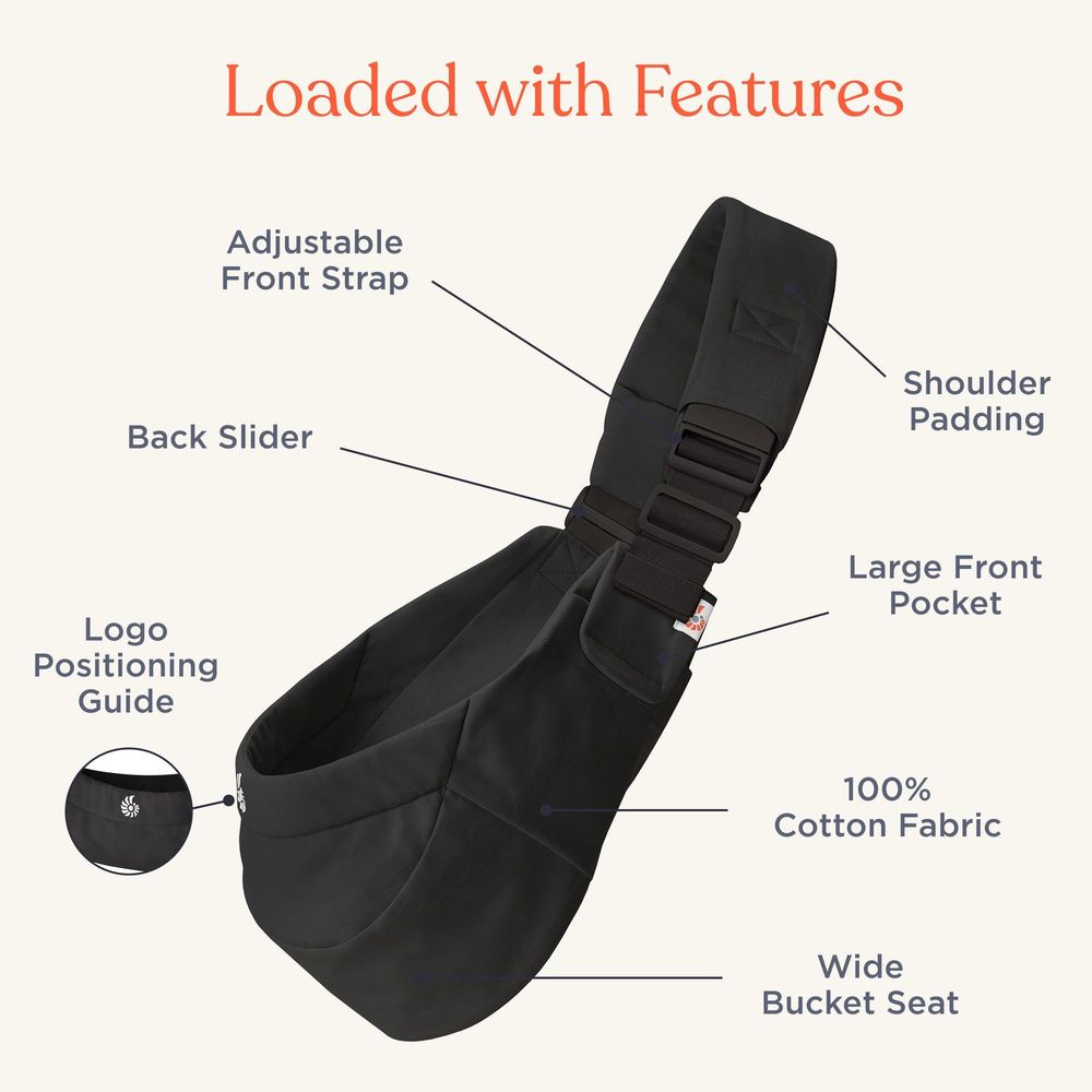 Onyx Black Upsie Sling Carrier