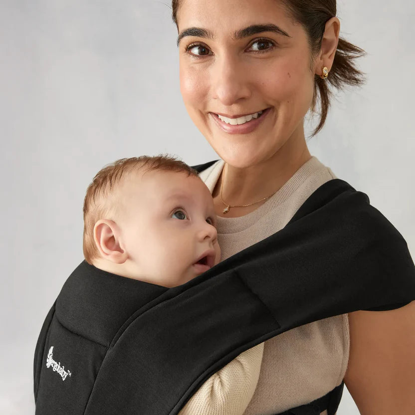 Pure Black Embrace Newborn Carrier