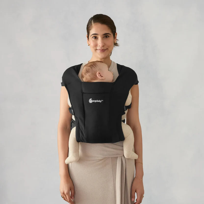 Pure Black Embrace Newborn Carrier