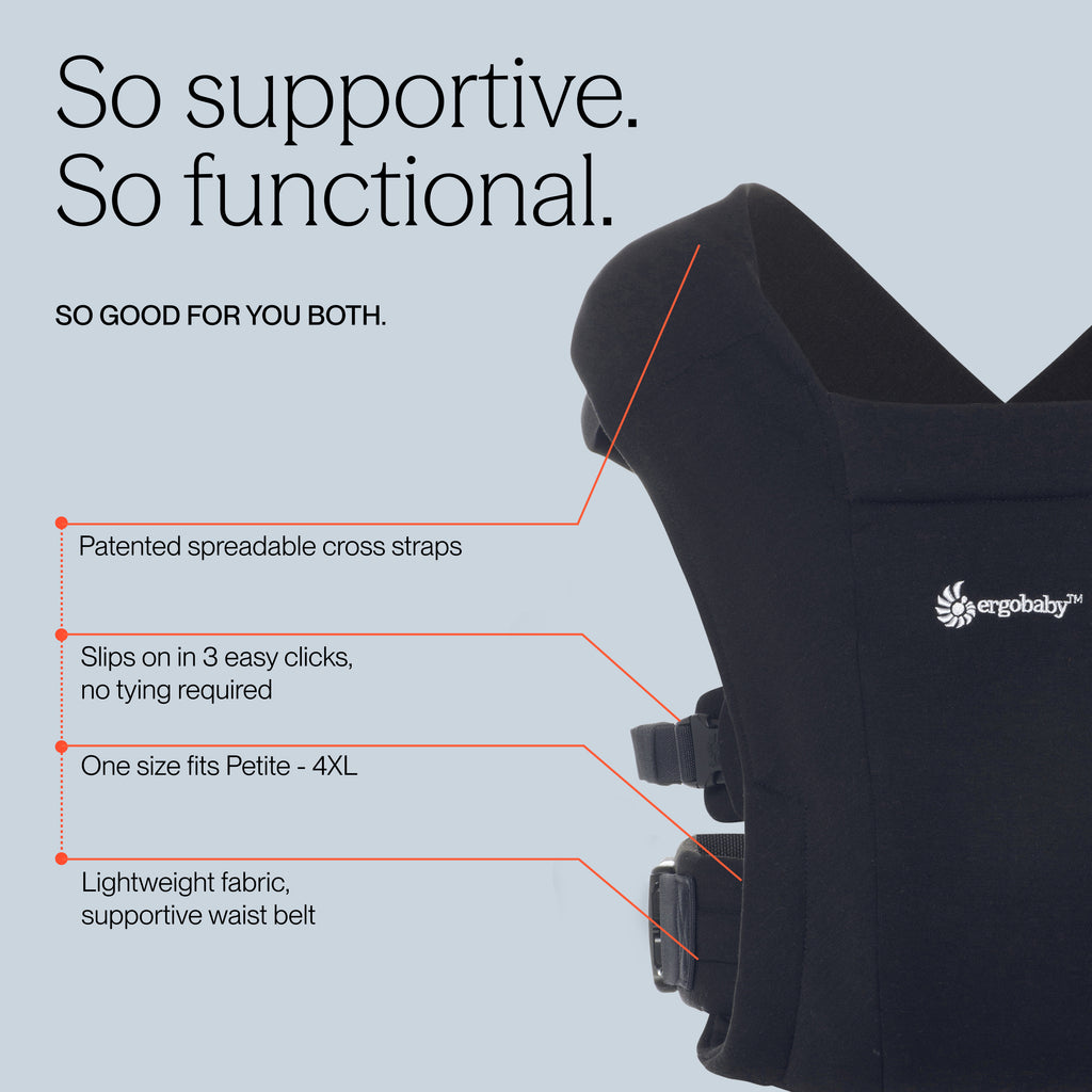 Embrace Newborn Carrier - Pure Black