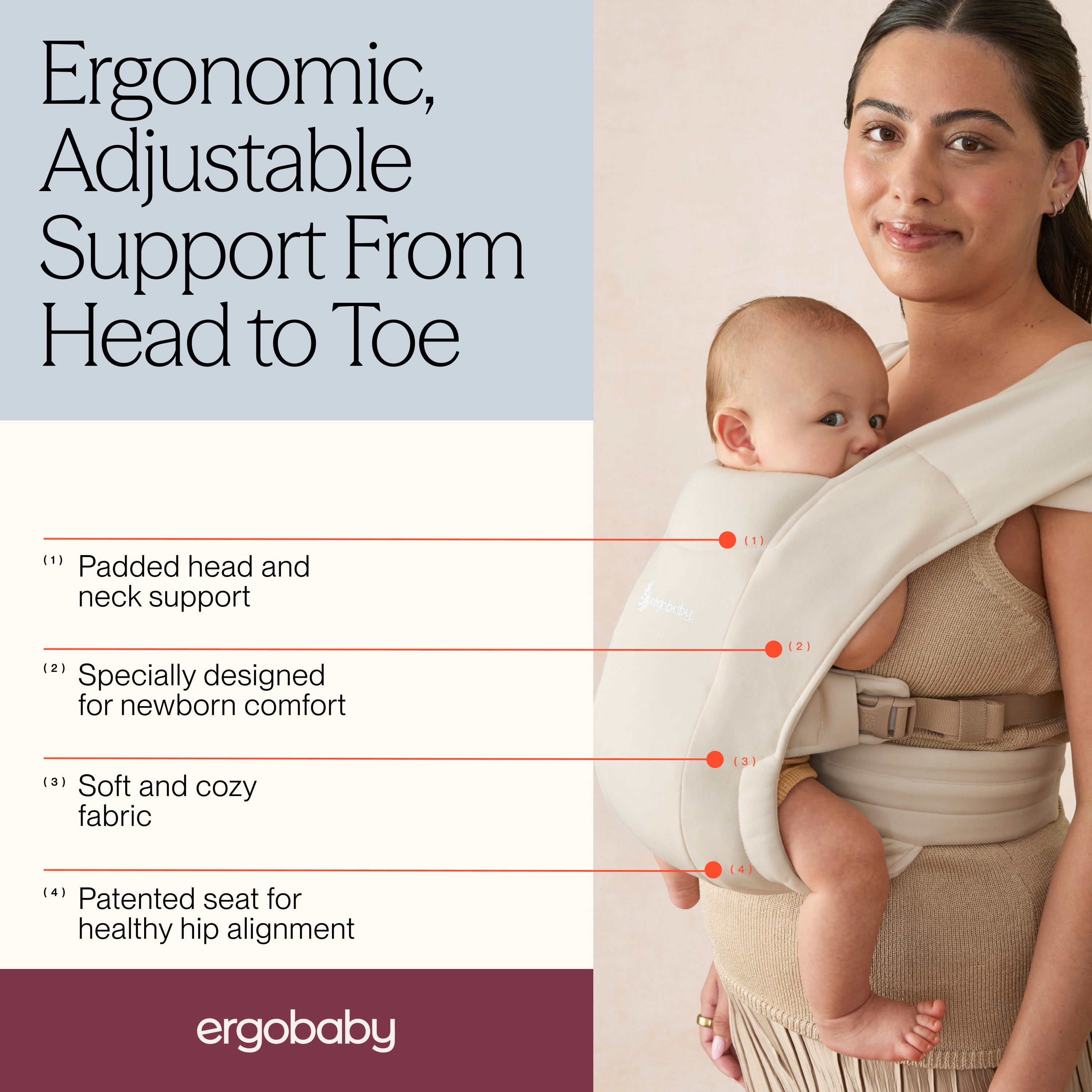 Cream Embrace Newborn Carrier