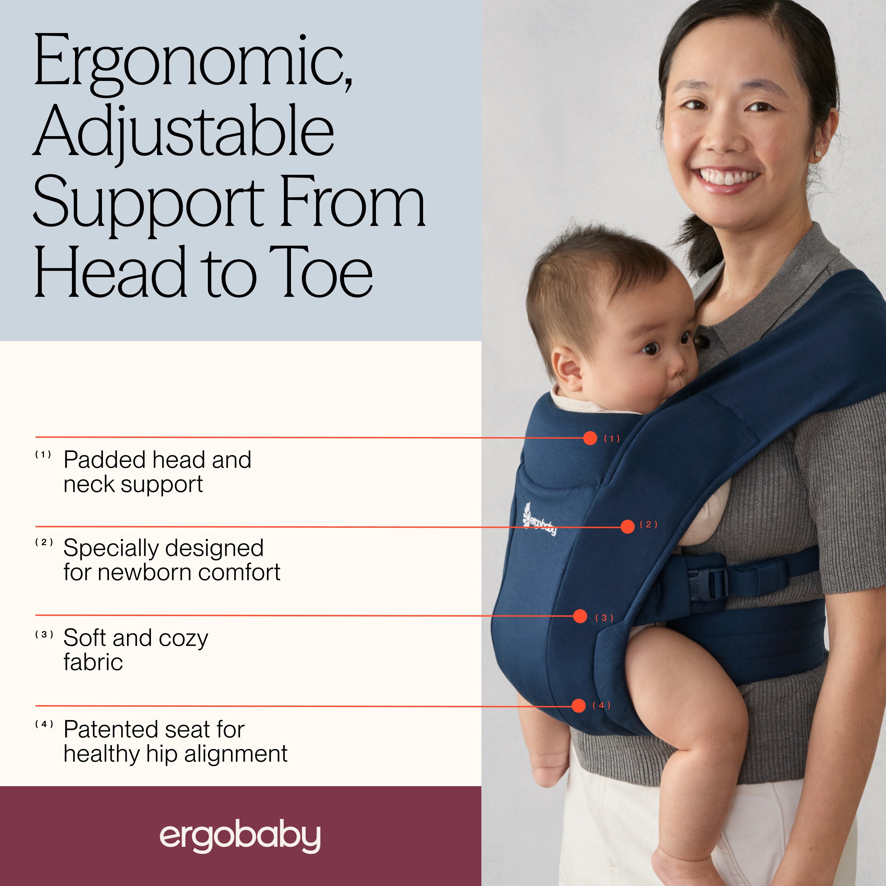 Midnight Blue Embrace Newborn Carrier