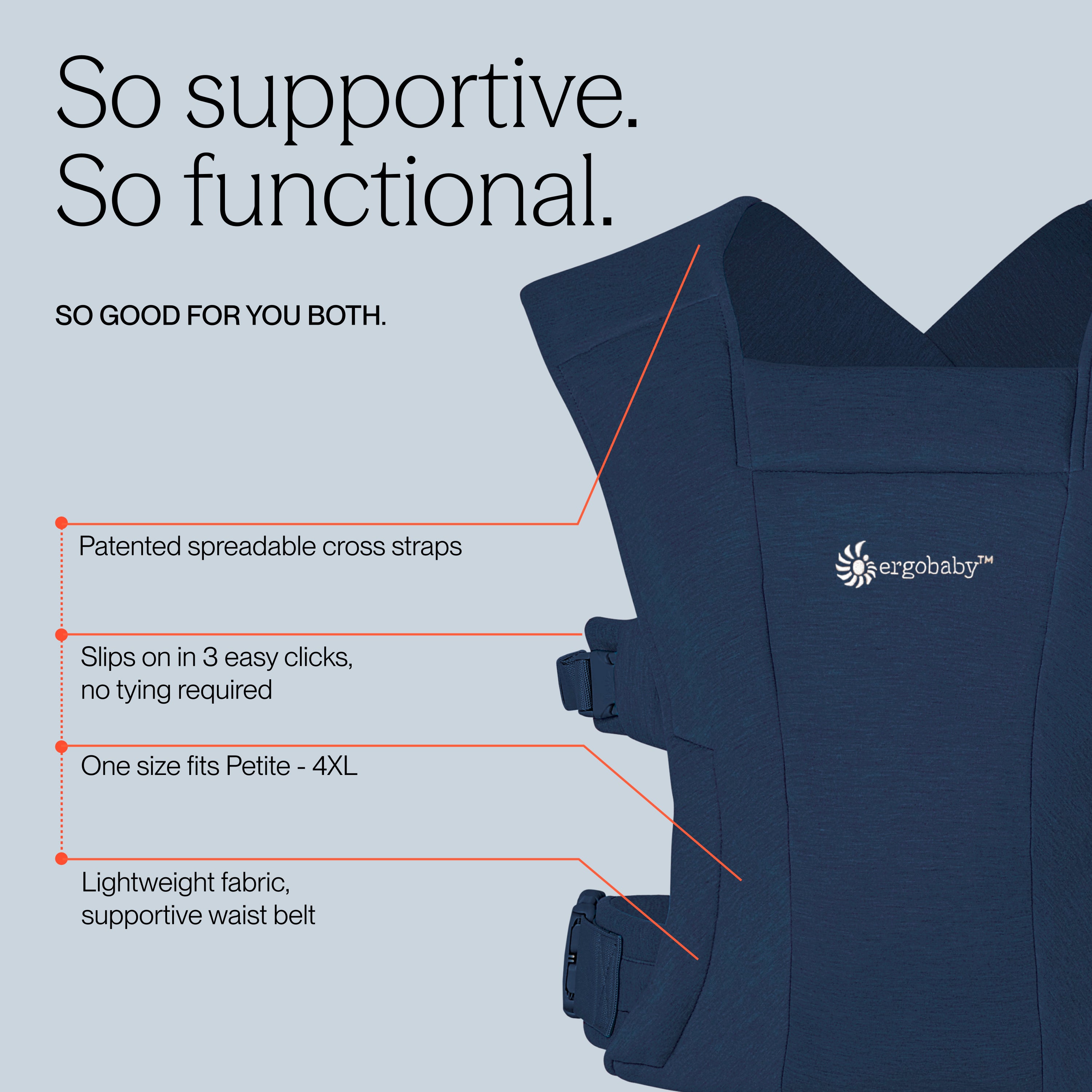 Midnight Blue Embrace Newborn Carrier