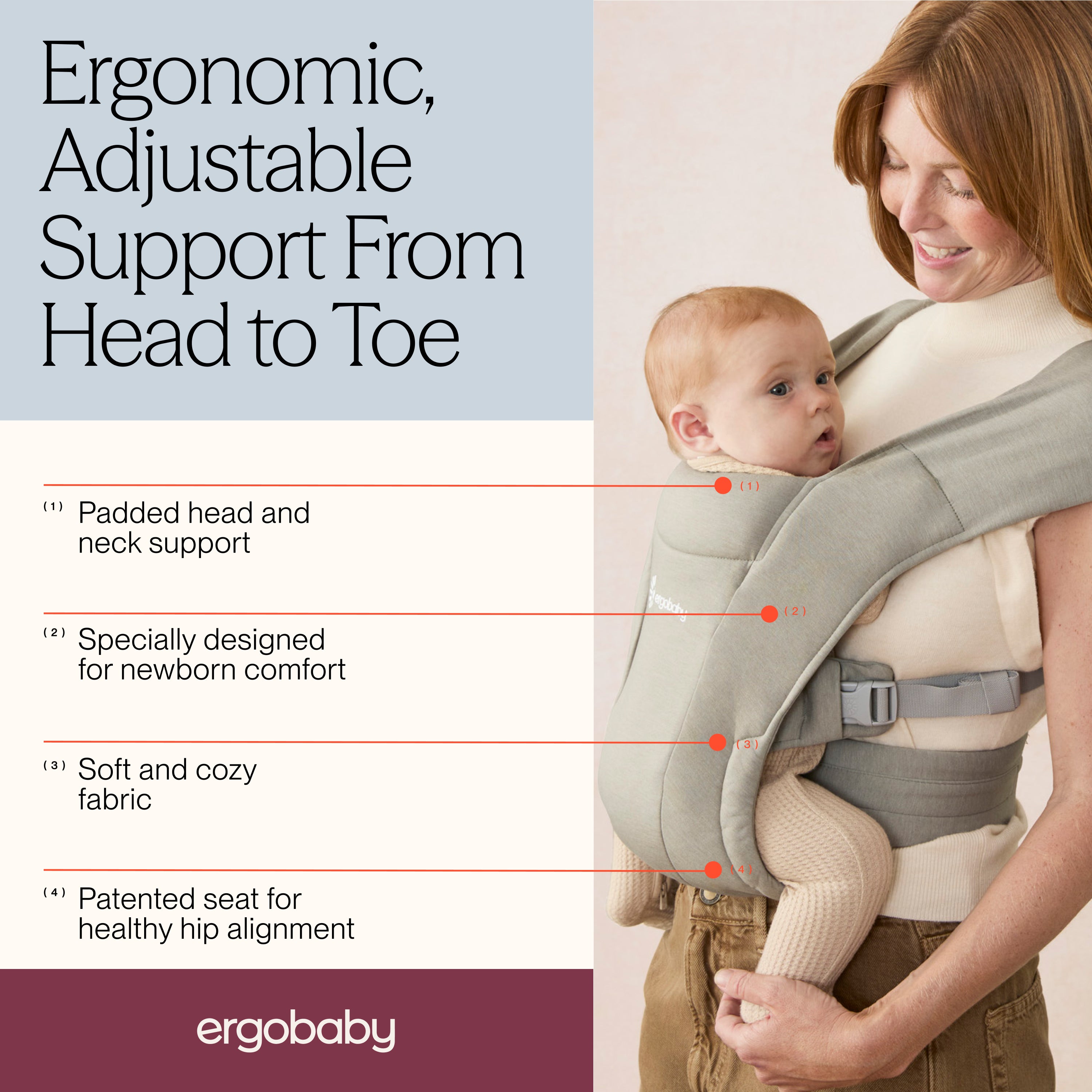 Soft Olive Embrace Newborn Carrier