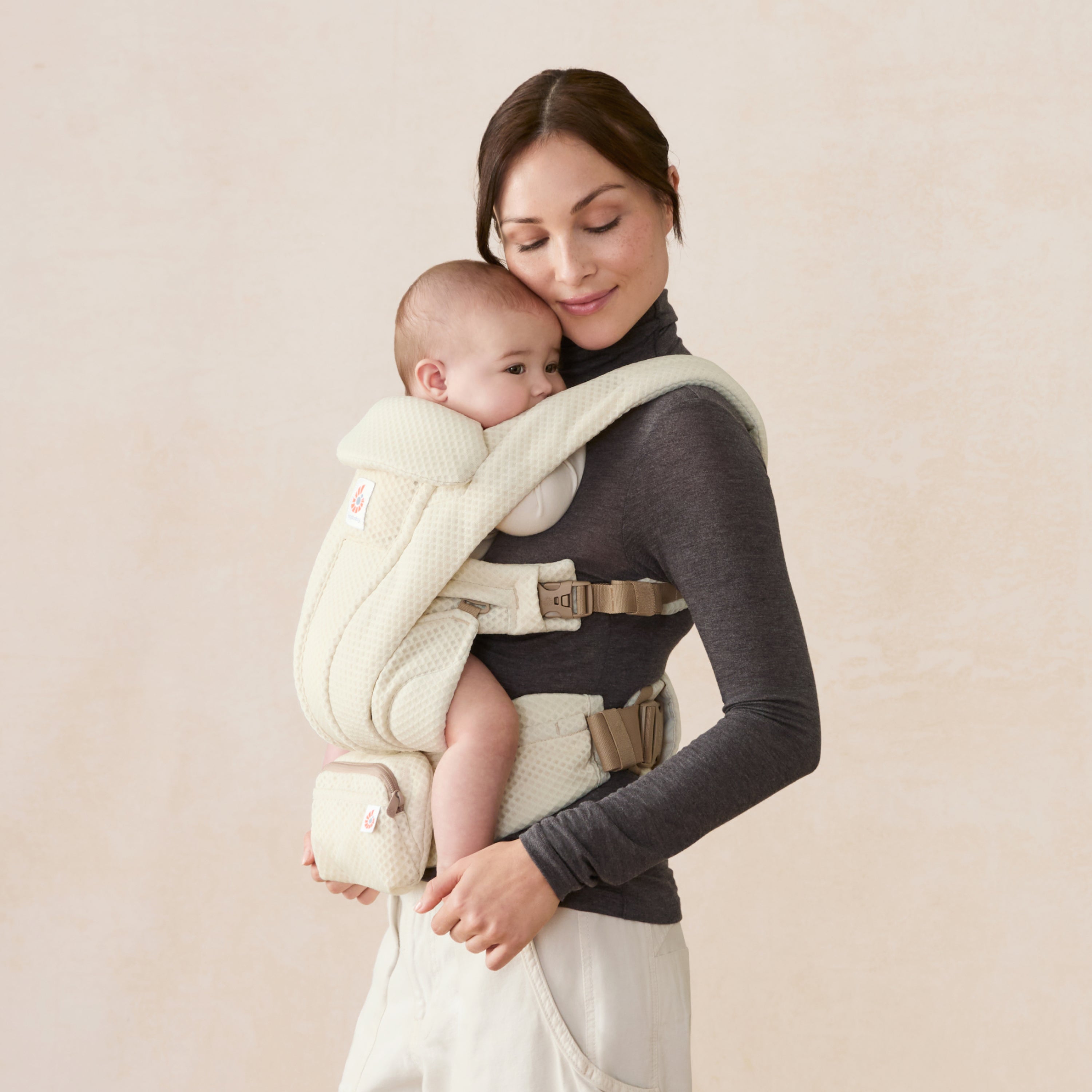 Natural Beige Ergobaby Omni Deluxe All in One Mesh Baby Carrier