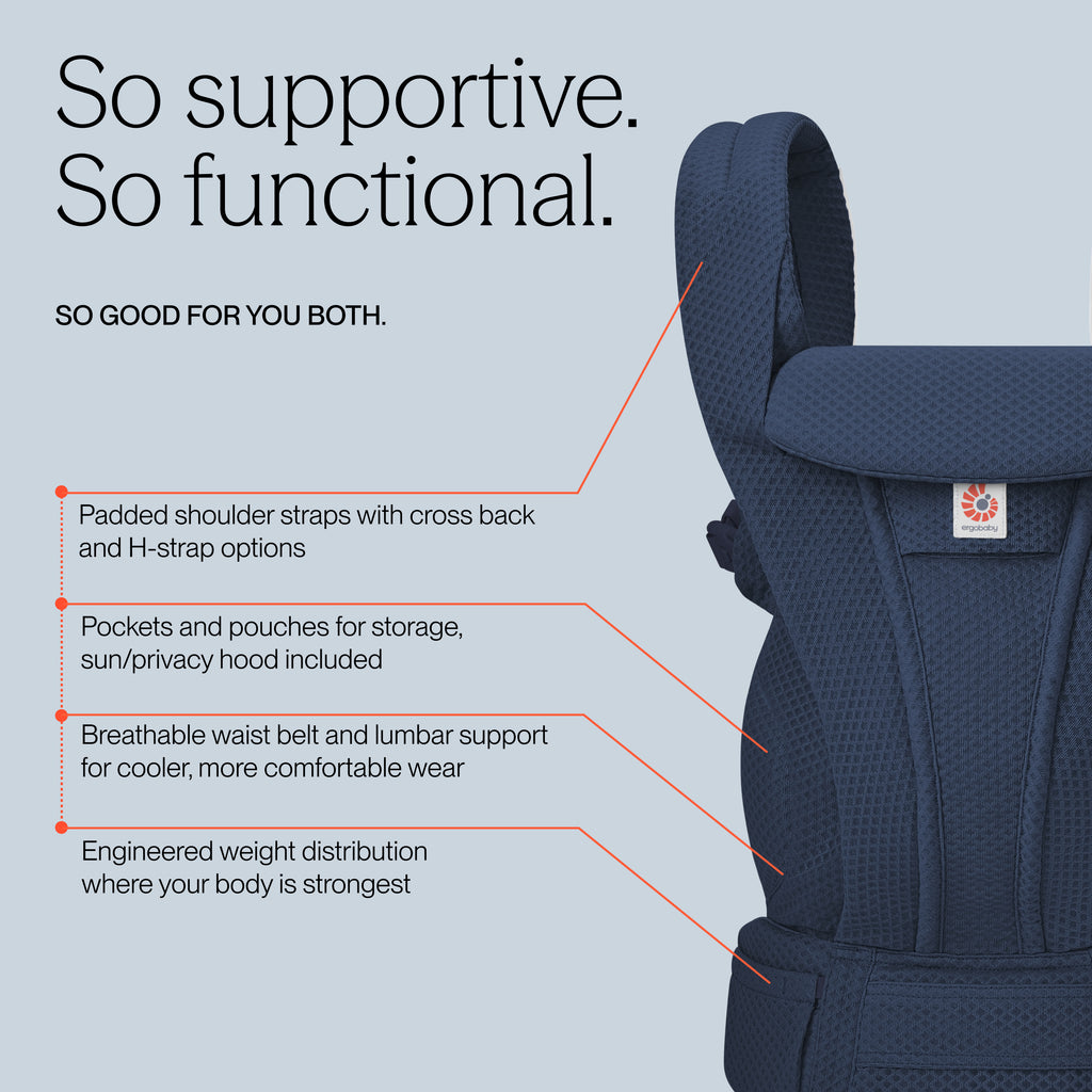 Omni Deluxe Mesh Baby Carrier - Midnight Blue