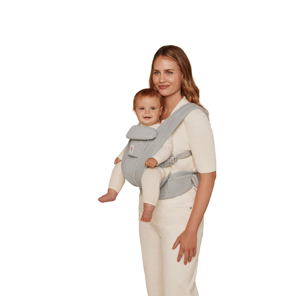Pearl Grey Ergobaby Omni Deluxe All in One Mesh Baby Carrier