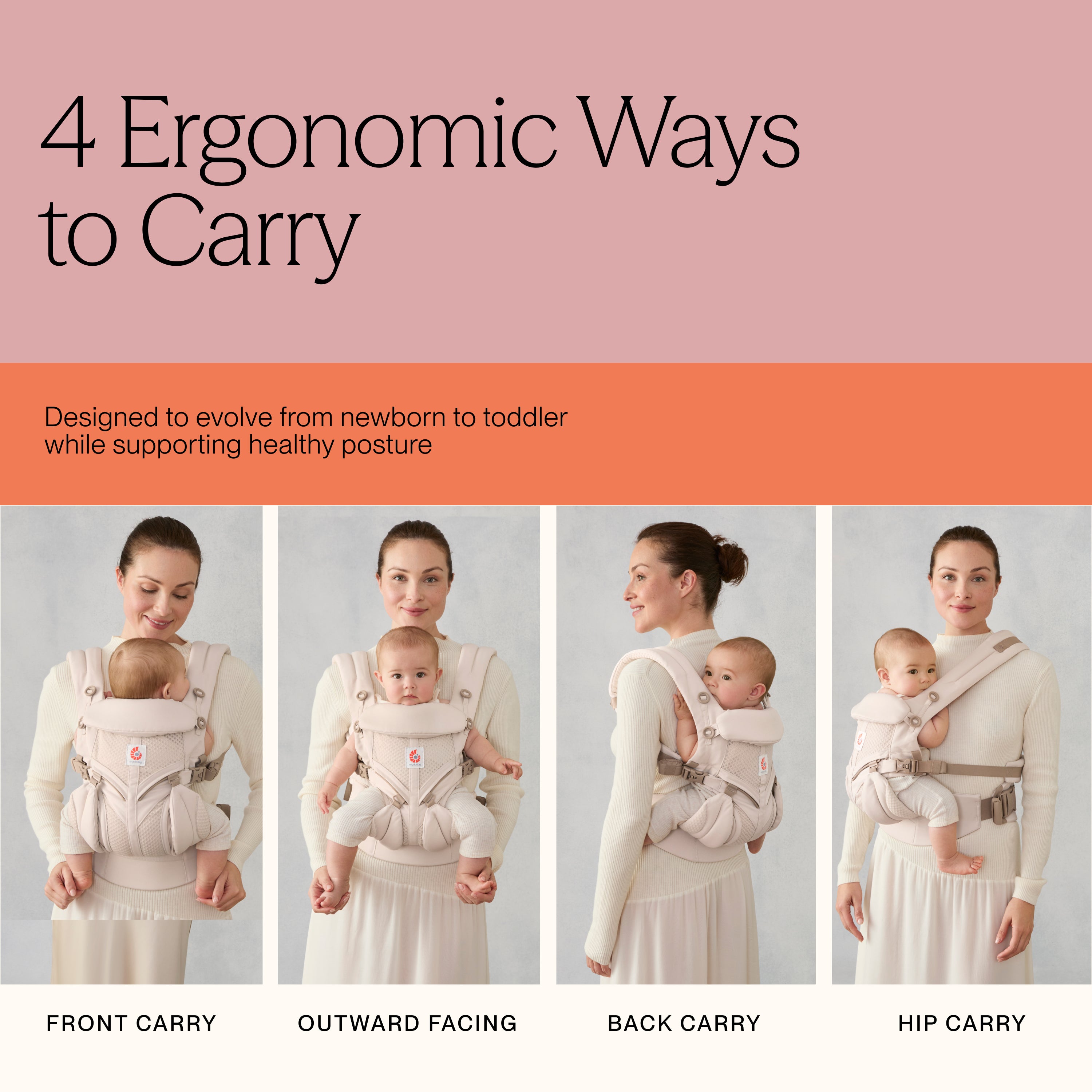 Omni Classic Mesh Baby Carrier - Pearl Grey