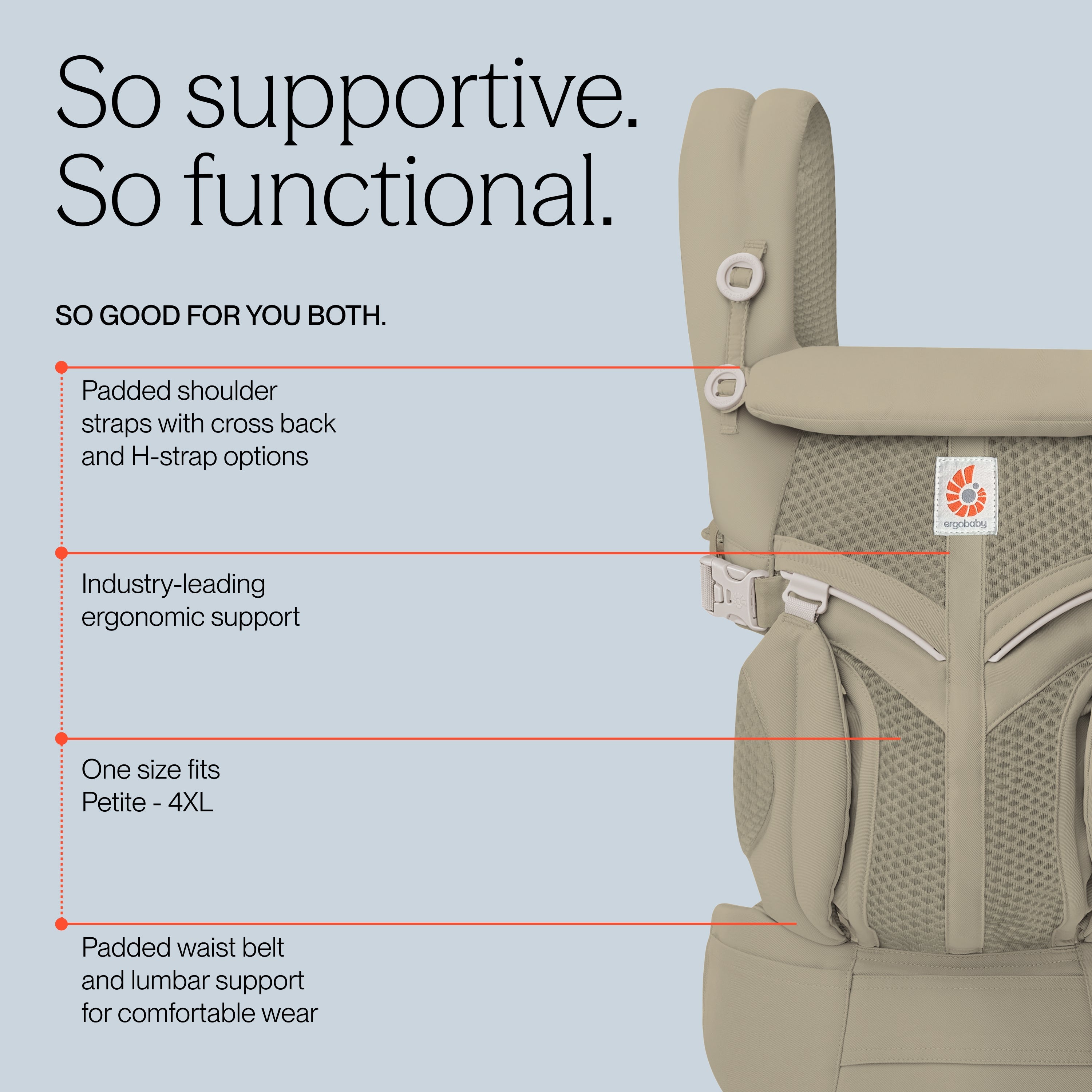 Omni Classic Mesh Baby Carrier - Soft Olive
