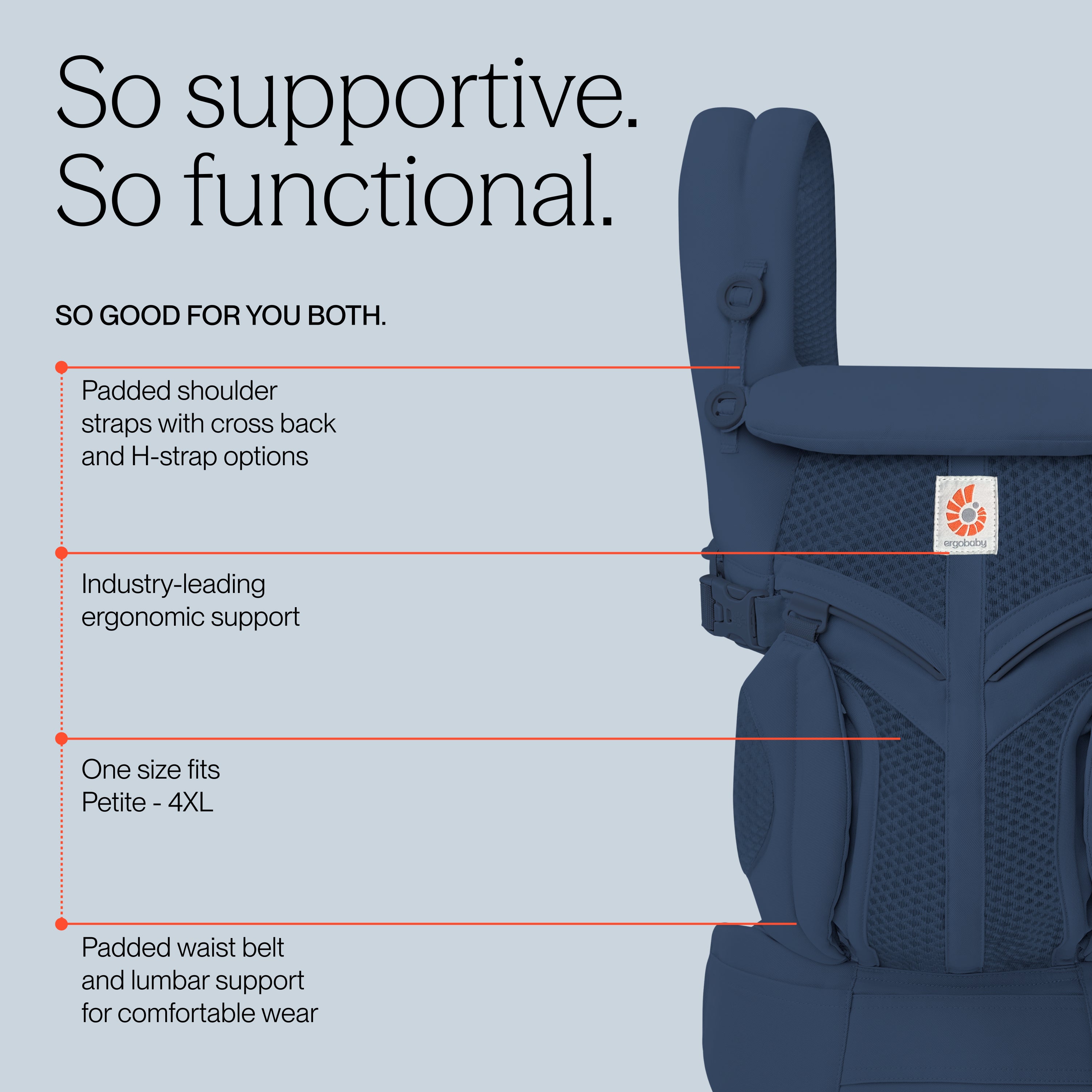 Omni Classic Mesh Baby Carrier - Midnight Blue