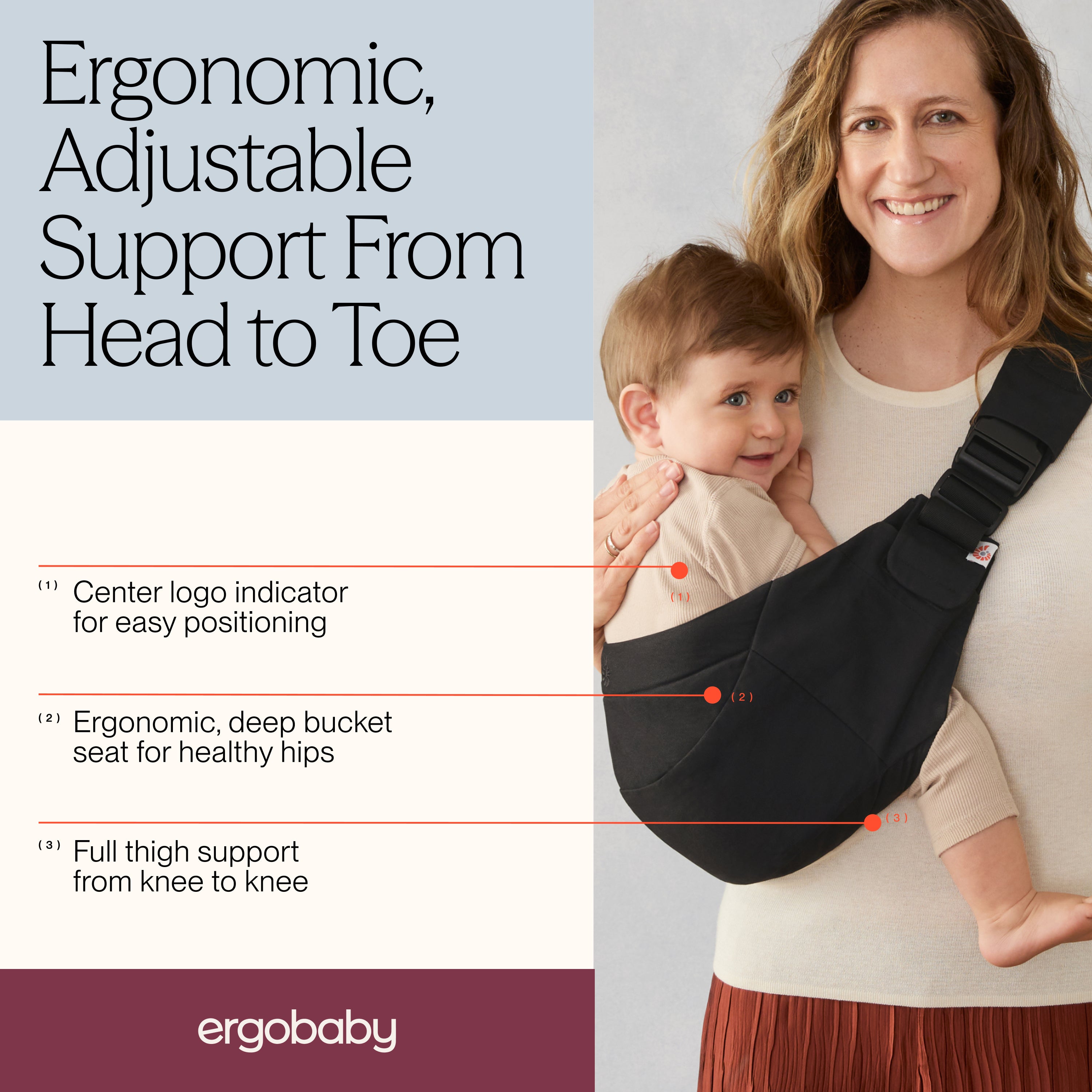 Onyx Black Upsie Sling Carrier