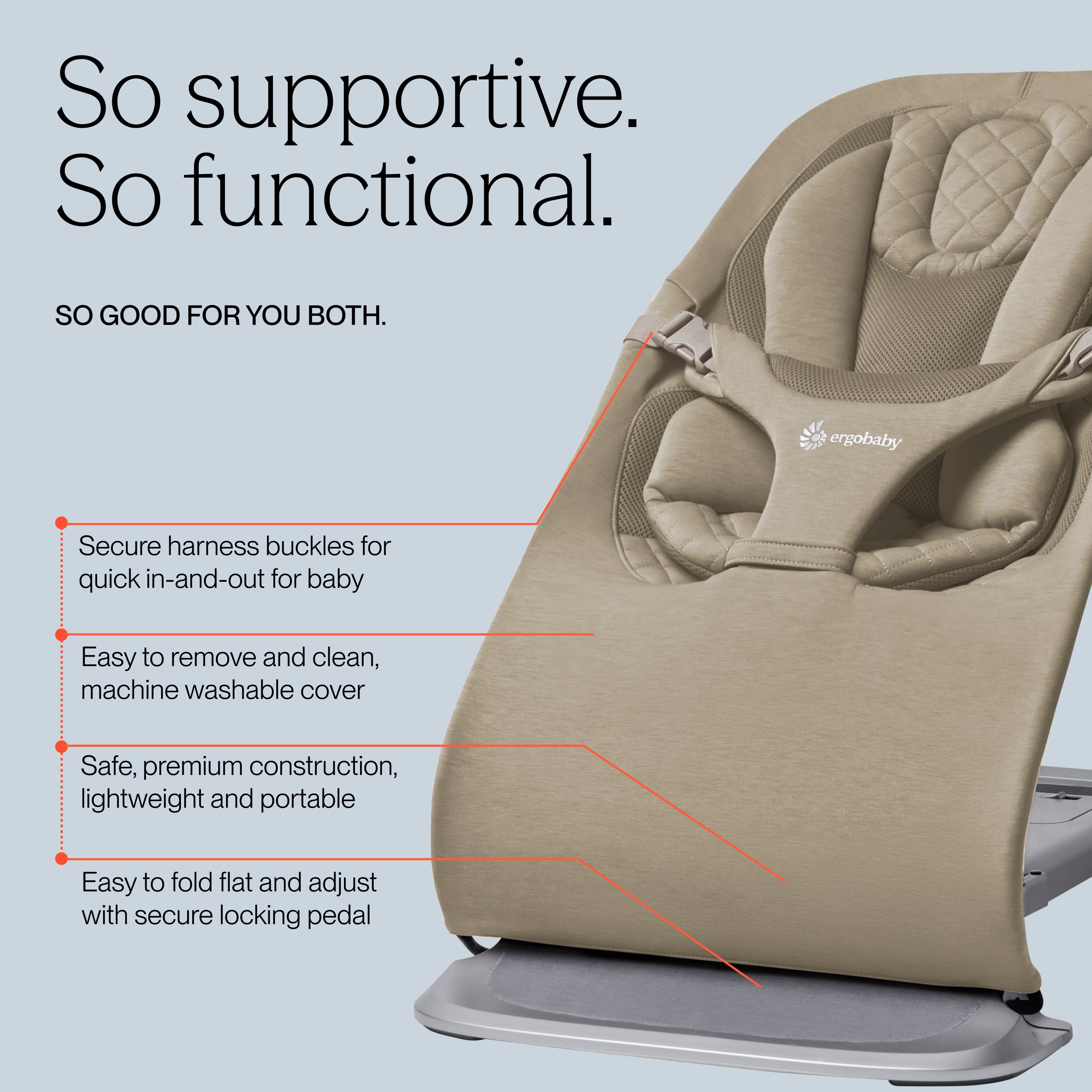 Soft Olive Evolve 3 in 1 Bouncer