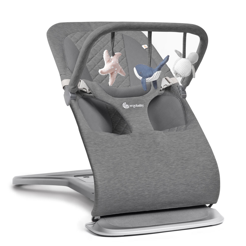 Ergobaby Evolve 3 in 1 Bouncer Ocean Wonder Toy Bar - Charcoal Grey