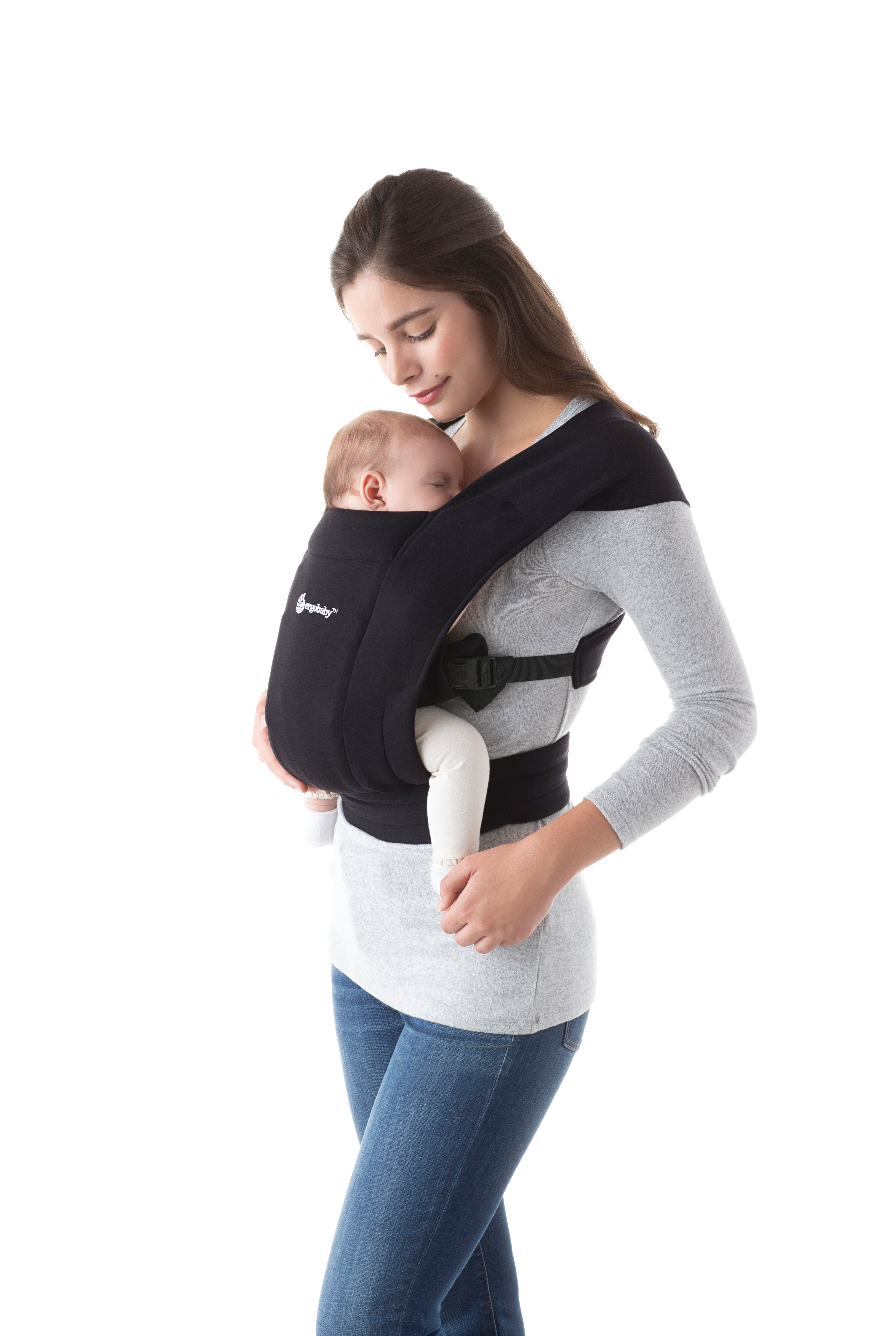 Pure Black Embrace Newborn Carrier