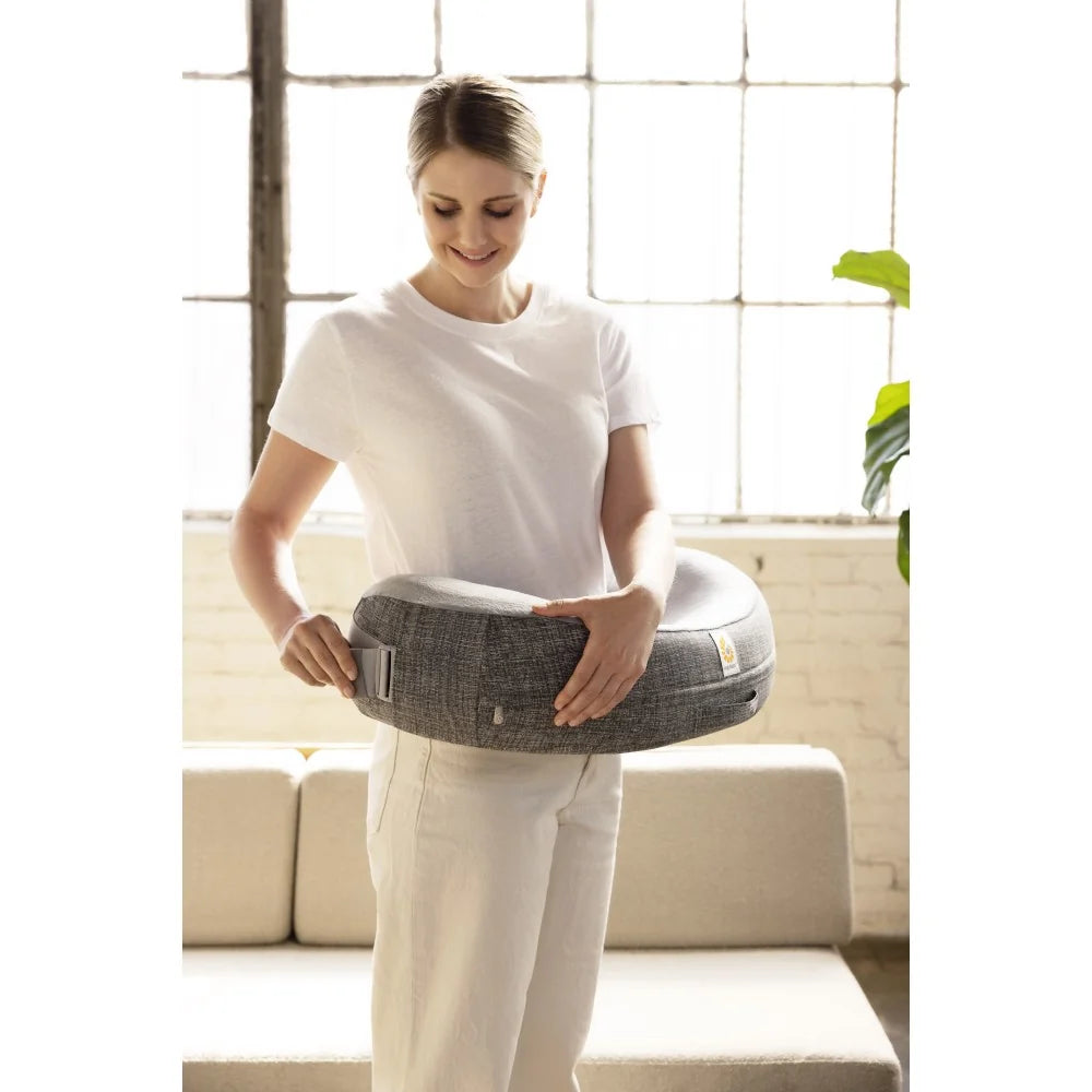 Natural Curve Nursing Pillow - Heather Grey