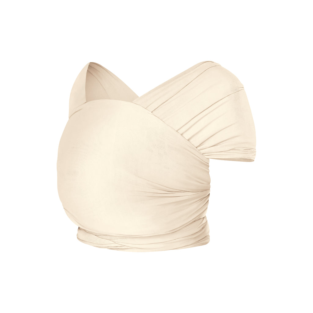 Cream Aura Sustainably Sourced Knit Baby Wrap