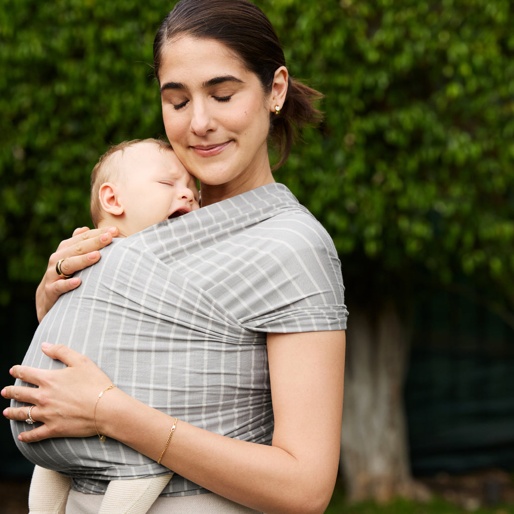 Aura Baby Wrap - Grey Stripes