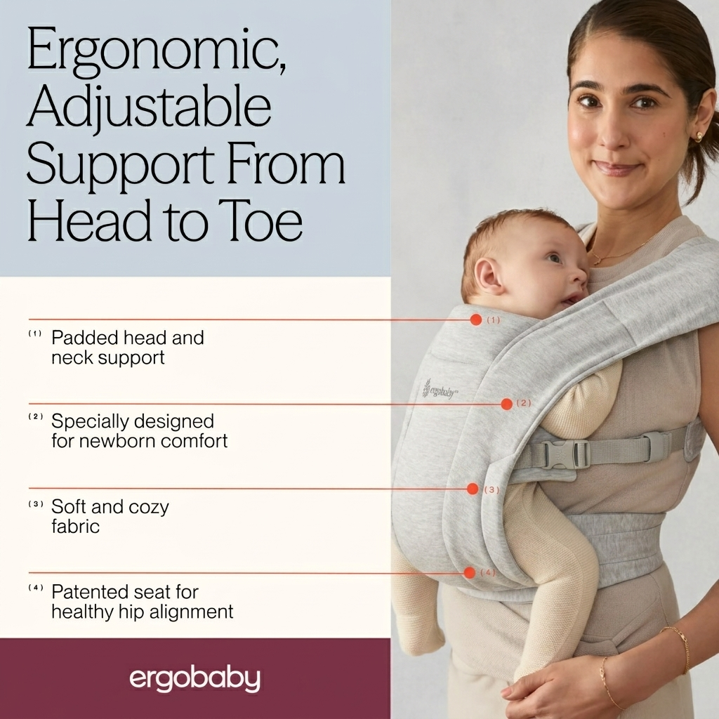 Embrace Newborn Carrier - Soft Grey