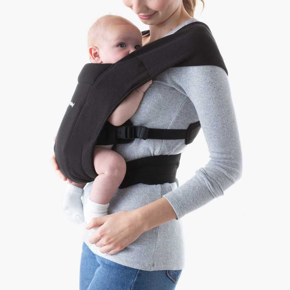 Pure Black Embrace Newborn Carrier
